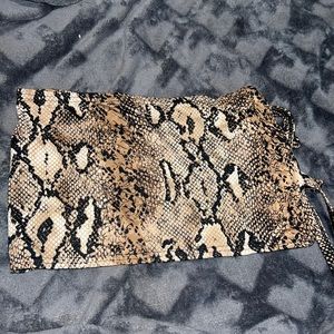 Snake skin tube top size medium